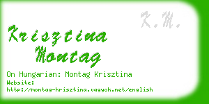 krisztina montag business card